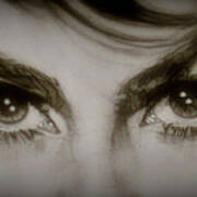 Gina Lollobrigida's Eyes - Detail Art Print