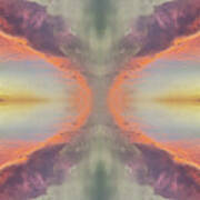 The Eyes Of God - Mirrored Cloudscape Abstract Art Print