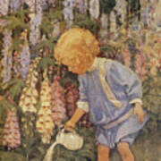 The Fairy Garden From A Child's Book Of Modern Stories Art Print