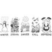 The Five Seasons Art Print