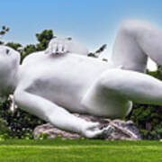 The Giant Baby Sculpture -- Planet -- in Singapore at Gardens by the Bay Bath  Towel by Kenneth Lempert - Fine Art America