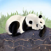 The Giant Panda Humming A Song Art Print