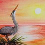 The Great Heron Art Print