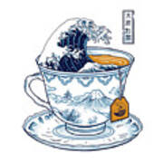 The Great Kanagawa Tea Art Print