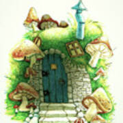 The Green Fairy House Art Print