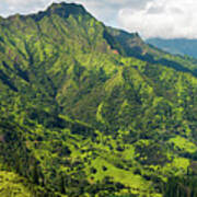 The Green Mountains Of Kauai Art Print