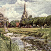 The Lake Garden, Ayscough Fee Hall, Spalding J4 Art Print