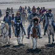The Local Horse Riders Of Mt Bromo Art Print