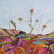 The Negev Landscape In Colorful Fantasy - Autumn Art Print