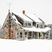The Old Farmhouse - Pittsburg, New Hampshire - February 2022 Art Print