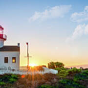 The Old Point Loma Lighthouse At Sunset Art Print
