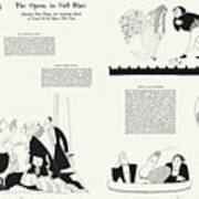 The Opera In Full Blast, From High Society. By Anne Fish 1920 Art Print