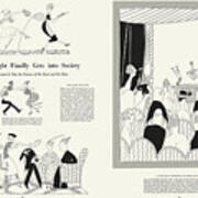 The Prize Fight Finally Gets Into Society. Sketches By Fish 1920 Art Print