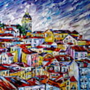 The Roofs Of Lisbon Art Print