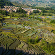 The Scenery Of The Terraced Fields Art Print