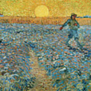 The Sower In The Setting Sun Art Print