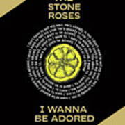 The Stone Roses Adored Lyrics Record Vinyl Song Canvas Wall Art Picture Print