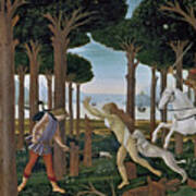 The Story Of Nastagio Degli Onesti, Part One By Sandro Botticelli Art Print