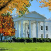 The Whitehouse In Fall Colors Art Print