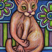 Thompson. The Hauz Katz. Cat Portrait Painting Series. Art Print