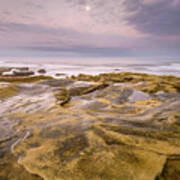 Tide Pools And Mid-autumn Moon, La Jolla Art Print