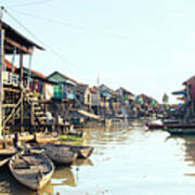 Tonlesap Lake Cambodia Floating Village Kampong Khleang 3 Art Print