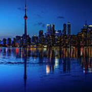 Toronto Blue Skyline Art Print