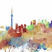 Toronto Ontario Canada Multicolor Skyline Design 247 Art Print