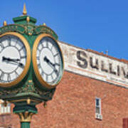 Town Clock Lincoln Nebraska Art Print