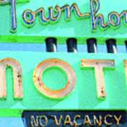 Town House Motel . No Vacancy V3 Art Print