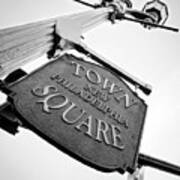 Town Square Sign Art Print