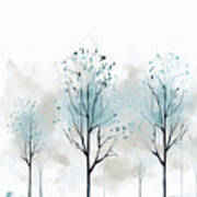 Tranquil Colors - Turquoise And Gray Art Art Print