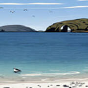 Tranquil Scottish Beach Art Print