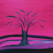 Tree In Pink Art Print