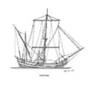Trega - Traditional Greek Sailing Ship Art Print