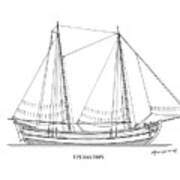 Trehantiri - Traditional Greek Sailing Boat Art Print