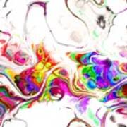 Tukiyem - Funky Artistic Colorful Abstract Marble Fluid Digital Art Art Print