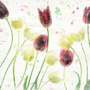 Tulips In The Garden Art Print