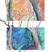 Two Trees Art Print