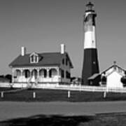 Tybee Island Lighthouse Georgia Bw Vertical Art Print