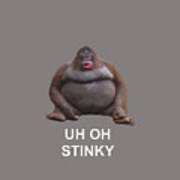 Uh Oh Stinky Poop Le Monke Meme Art Print by Willia Dixie - Fine Art America