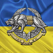 Ukrainian Special Operations Forces - Sso Emblem Over Ukrainian Colors Art Print