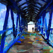 Under The Blue Bridge Art Print