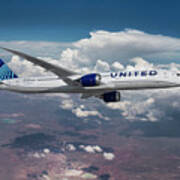 United Airlines Boeing 787-10 Dreamliner Art Print