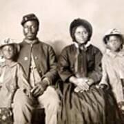 African American Union Soldier Family, 1864 Art Print