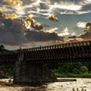 Upper Delaware River Roebling Aqueduct Bridge Art Print