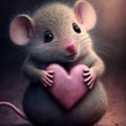 Valentine Mouse 0 Art Print