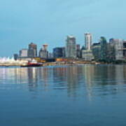 Vancouver Skyline From Stanley Park Seawall Art Print