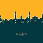 Varazdin Croatia Skyline #48 Art Print