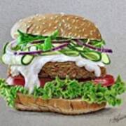 Vegan Burger Art Print